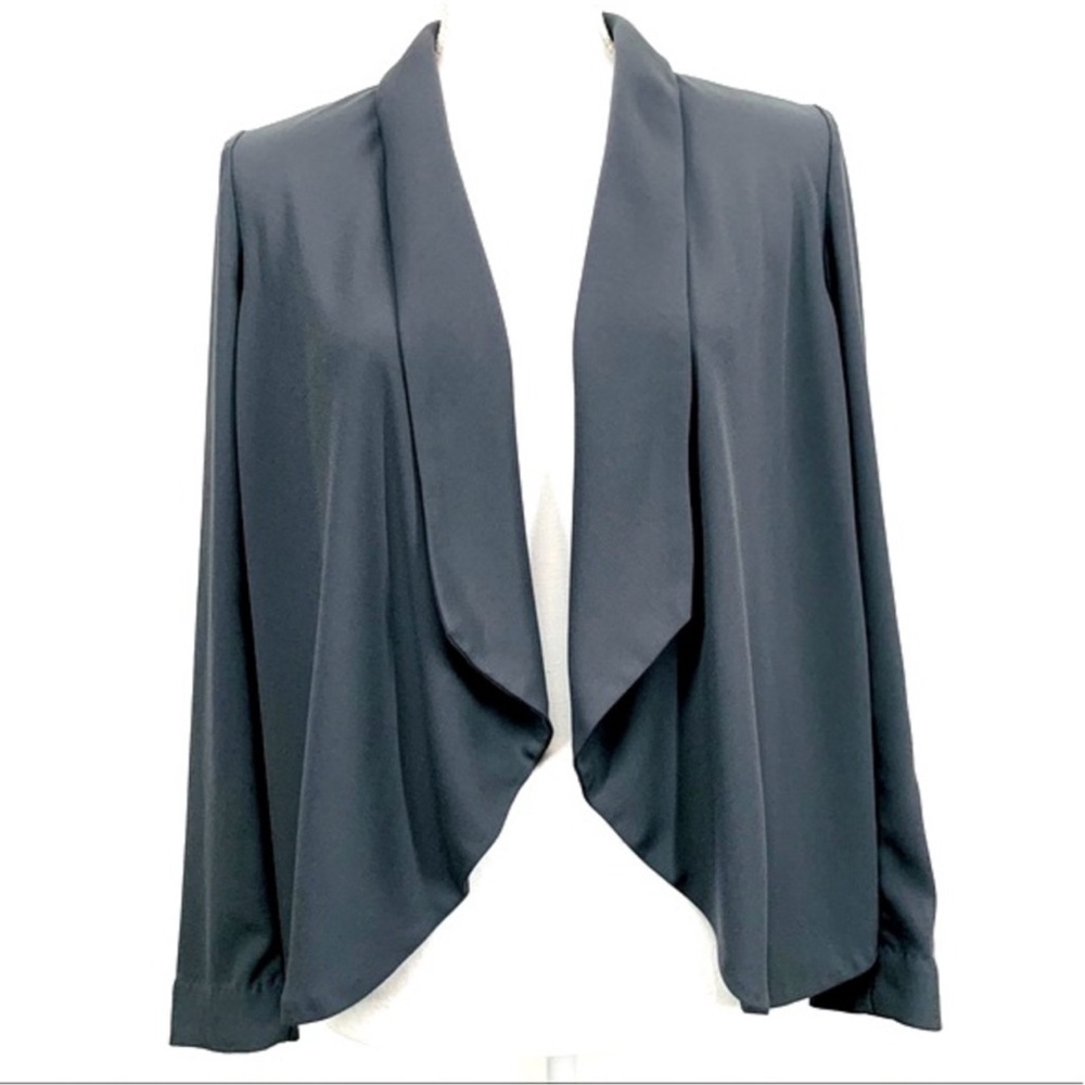 H&M / Gray Relaxed Drape Front Blazer / Size 8